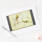 魚座ヴィンテージ座ウラニア鏡 長方形シール (封筒)