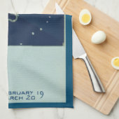 魚座ヴィンテージ〔占星術の〕十二宮図占星術 キッチンタオル (四つ折り)