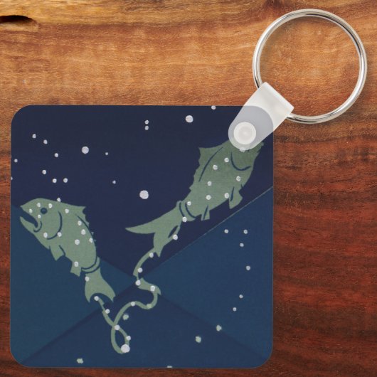 魚座ヴィンテージ〔占星術の〕十二宮図占星術 キーホルダー (裏面)