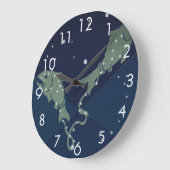 魚座ヴィンテージ〔占星術の〕十二宮図占星術 ラージ壁時計 (傾斜)