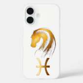 魚座中国の馬Western Astrology iPC Case-Mate iPhoneケース (裏面)