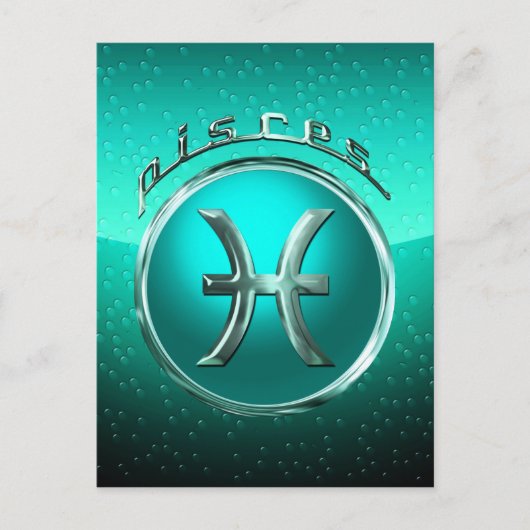 魚座占星術の徴候 ポストカード (正面)