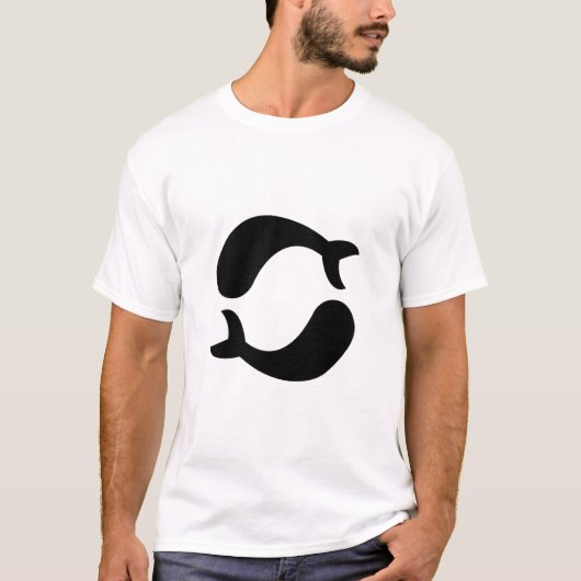 魚座占星術の記号5 Tシャツ (正面)