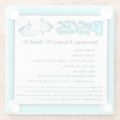 魚座占星術占星術の〔占星術の〕十二宮図サインコースター ガラスコースター (裏面)