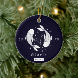 魚座占星術標識年 セラミックオーナメント