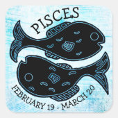 魚座占星術〔占星術の〕十二宮図占星術の標識 スクエアシール (正面)