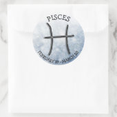魚座占星術〔占星術の〕十二宮図占星術の標識 ラウンドシール (バッグ)