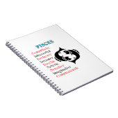 魚座占星術〔占星術の〕十二宮図標識 ノートブック (右側)