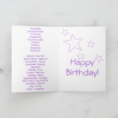 魚座誕生日カード カード (内部)