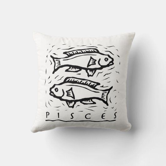 魚座誕生日年占星術の〔占星術の〕十二宮図標識 クッション (裏面)