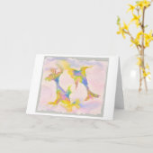 魚座誕生日 カード (黄色い花)