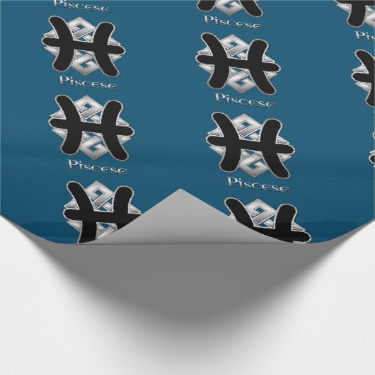 魚座誕生標識ケルト結び目模様〔占星術の〕十二宮図紙 ラッピングペーパー (角)