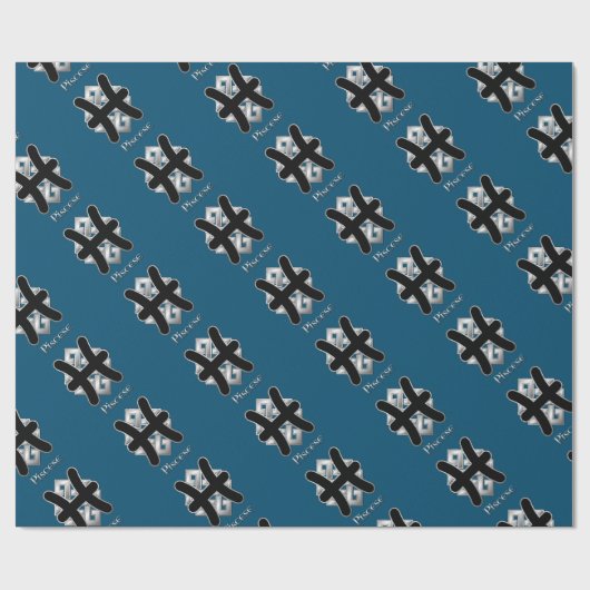 魚座誕生標識ケルト結び目模様〔占星術の〕十二宮図紙 ラッピングペーパー (フラット)