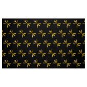 魚座金ゴールド〔占星術の〕十二宮図誕生日宝石及び真珠ブラック ファブリック (ファットクウォーター)