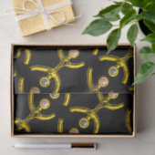 魚座金ゴールド〔占星術の〕十二宮図誕生日宝石及び真珠ブラック 薄葉紙 (ギフト)