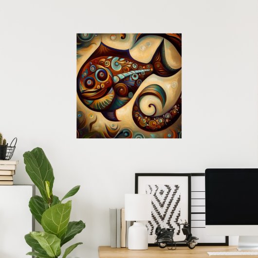 魚座1 ポスター (ホームオフィス)