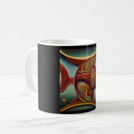 魚座6 コーヒーマグカップ (正面左)