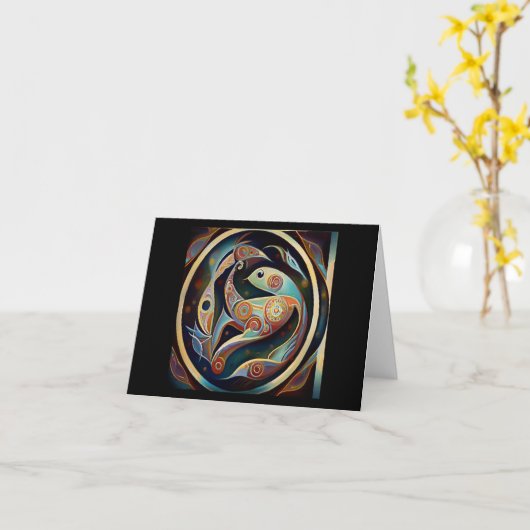 魚座9 カード (黄色い花)