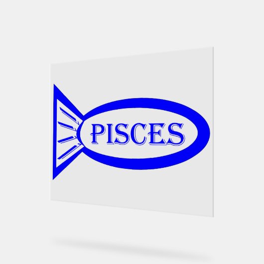魚座 アクリルサイン (傾斜)