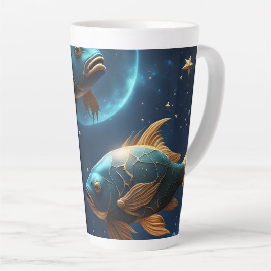 魚座 カフェラテマグ (右アングル)