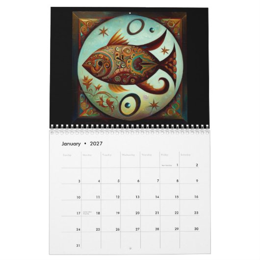 魚座 カレンダー (1月 2027)