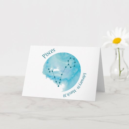 魚座 カード (小さな植物)