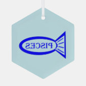 魚座 ガラスオーナメント (裏面)