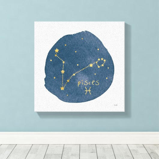 魚座 キャンバスプリント (インサイチュ (ウッドフロア))