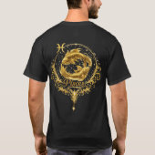 魚座 ユニーク 星座、スターサイン  Tシャツ (裏面)