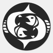 魚座 ラウンドシール (正面)