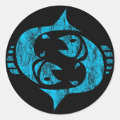 魚座 ラウンドシール (正面)