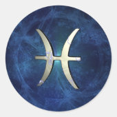 魚座 ラウンドシール (正面)
