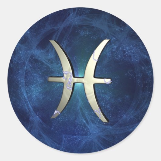 魚座 ラウンドシール (正面)