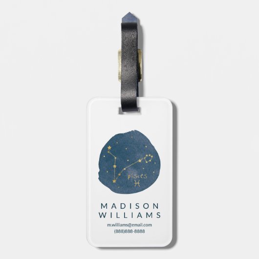 魚座 ラゲッジタグ (裏面縦)