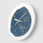 魚座 ラージ壁時計 (傾斜)