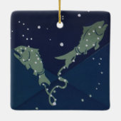魚座 ヴィンテージ 占星術 天文学 セラミックオーナメント (裏面)