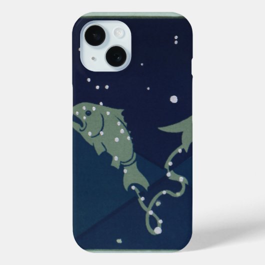 魚座 ヴィンテージ 占星術 天文学 Case-Mate iPhoneケース (裏面)