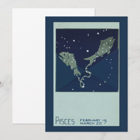 魚座 ヴィンテージ 占星術 星図 (正面/裏面)
