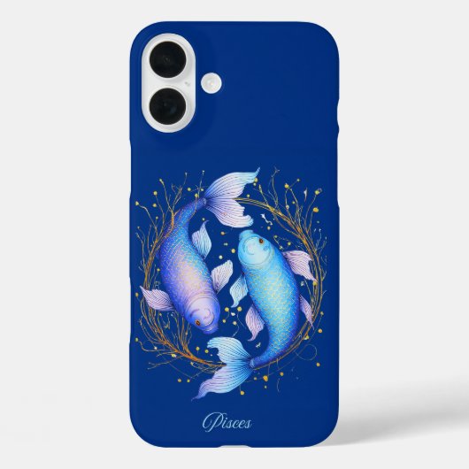 魚座、二匹の優雅な鯉の魚 Case-Mate iPhoneケース (裏面)