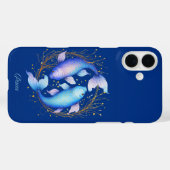 魚座、二匹の優雅な鯉の魚 Case-Mate iPhoneケース (裏面 (横))