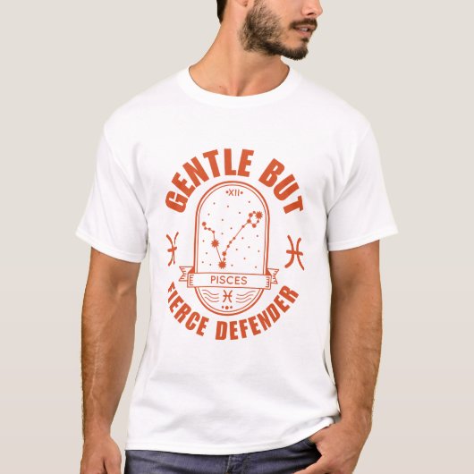 魚座 : 優しいが激しい守護者 Tシャツ (正面)