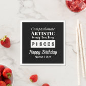 魚座〔占星術の〕十二宮図おもしろい特性誕生日 スタンダードカクテルナプキン (インサイチュ)