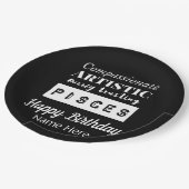 魚座〔占星術の〕十二宮図おもしろい特性誕生日 ペーパープレート (アングル)