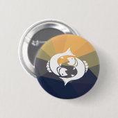 魚座〔占星術の〕十二宮図の丸ピンバックボタン 缶バッジ (正面&裏面)