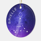 魚座〔占星術の〕十二宮図オーナメントパーソナライズされた〔占星術の〕十二宮図ギフト セラミックオーナメント (左)