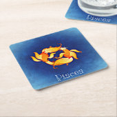 魚座〔占星術の〕十二宮図コースター スクエアペーパーコースター (アングル)