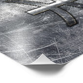 魚座〔占星術の〕十二宮図サインイグランジン鋼スタイルプリント フォトプリント            (角)