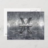 魚座〔占星術の〕十二宮図サインイングランジスチールスタイル ポストカード (正面/裏面)