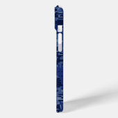 魚座〔占星術の〕十二宮図サインオンネイビーブルーデジタル迷彩柄 Case-Mate iPhoneケース (裏面 / 左)