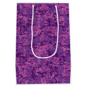 魚座〔占星術の〕十二宮図サインオンピンクデジタル迷彩柄 ミディアムペーパーバッグ (裏面)